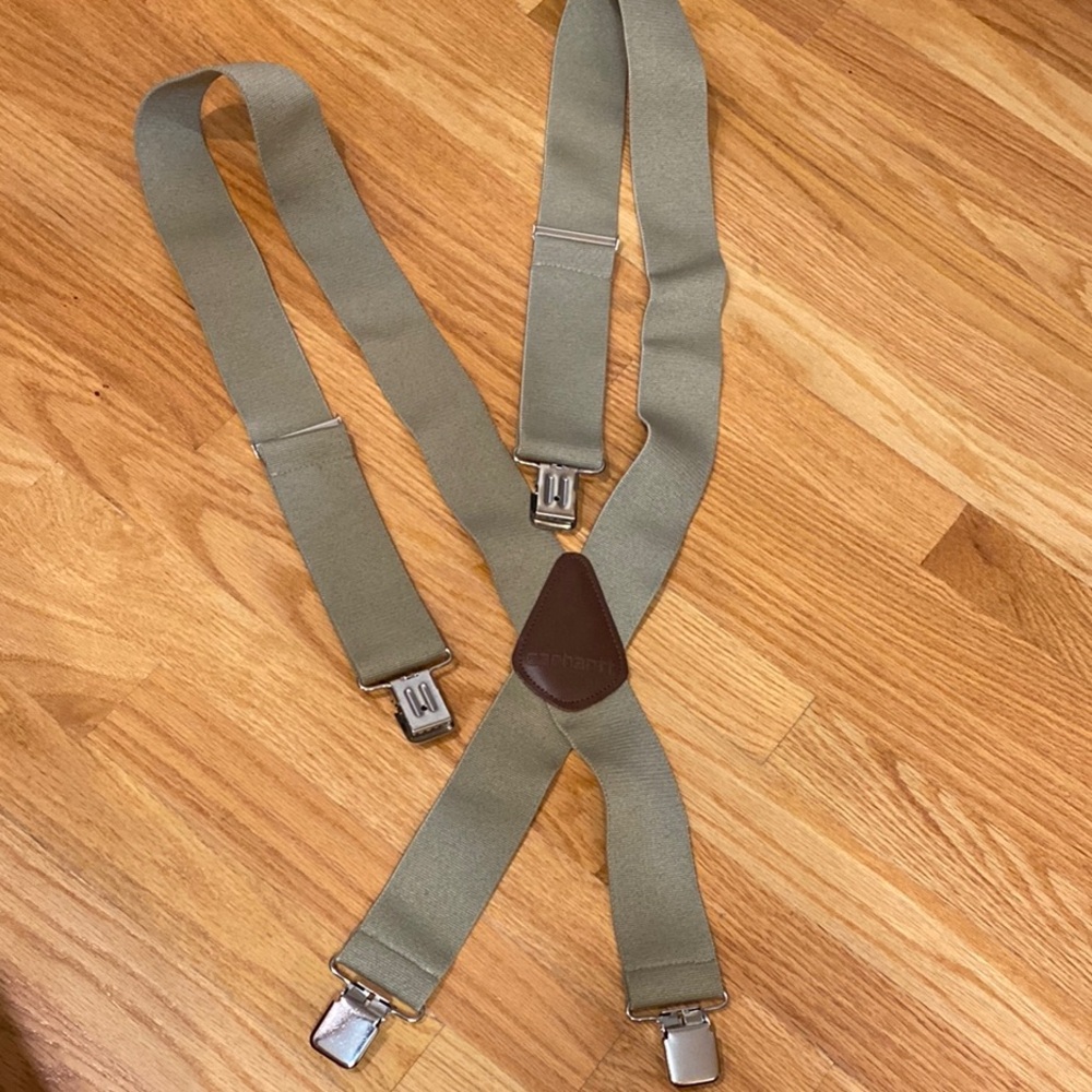 Carhartt Tan and Brown Suspenders Durable Accessories